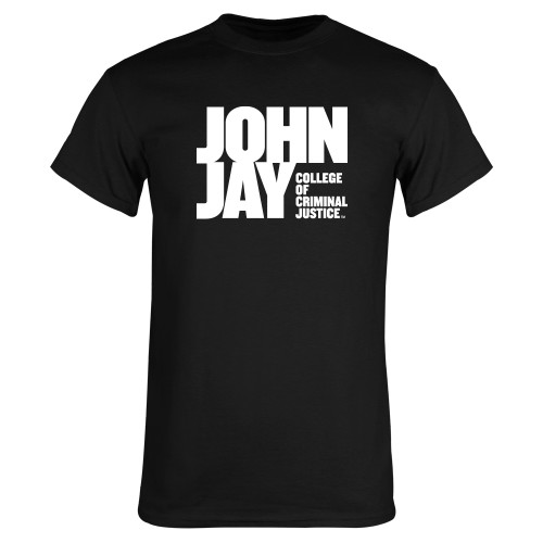 Black T Shirt-John Jay College of Criminal Justice Primary Mark