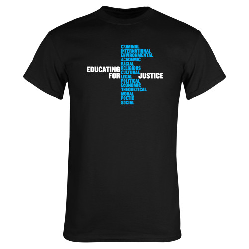 Black T Shirt-John Jay College of Criminal Justice Educating For Justice