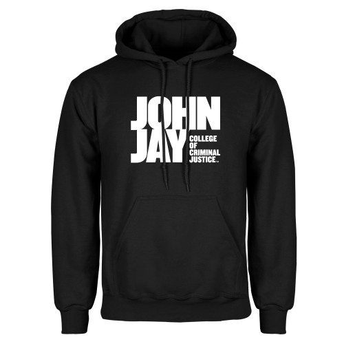 Black Fleece Hoodie-John Jay College of Criminal Justice Primary Mark