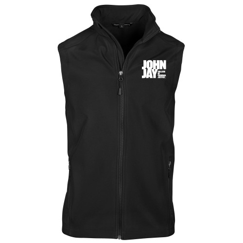 Black Softshell Core Vest-John Jay College of Criminal Justice Primary Mark