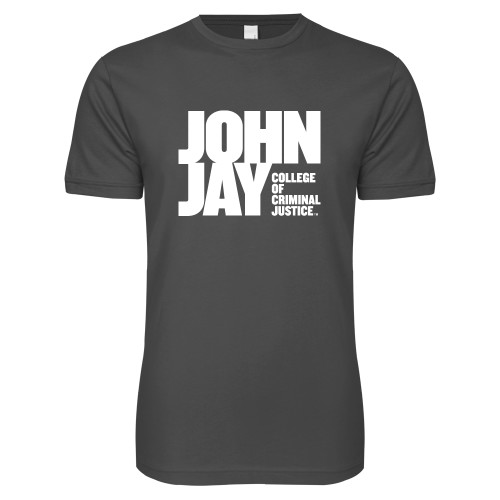 Next Level Charcoal SoftStyle T Shirt-John Jay College of Criminal Justice Primary Mark