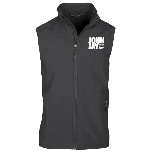 Charcoal Softshell Core Vest-John Jay College of Criminal Justice Primary Mark