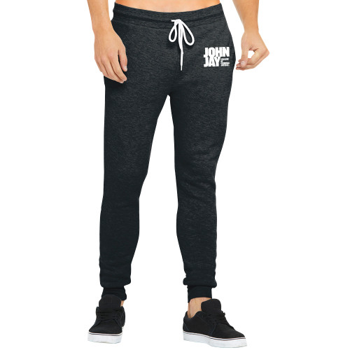 Bella Canvas Charcoal Heather Joggers-John Jay College of Criminal Justice Primary Mark