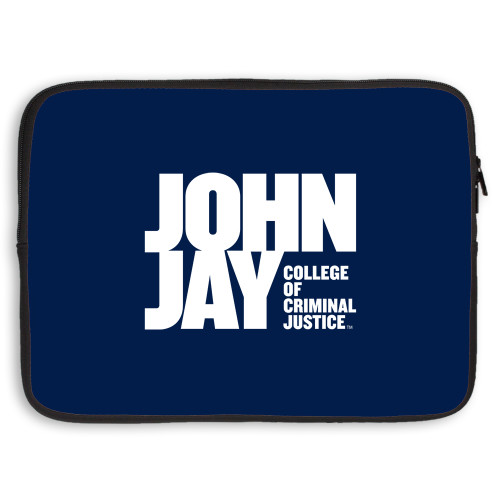 15 inch Neoprene Laptop Sleeve-John Jay College of Criminal Justice Primary Mark