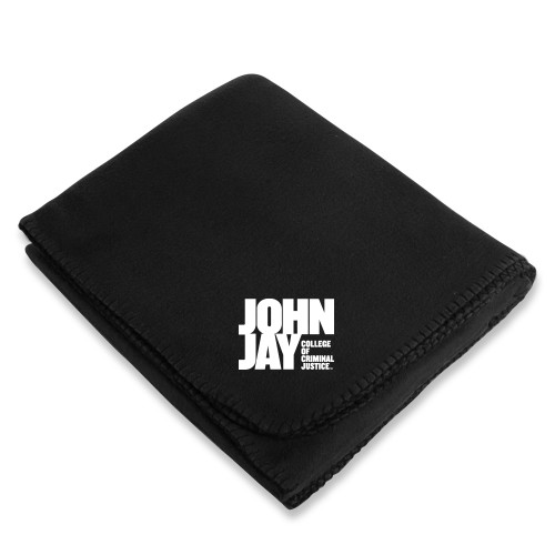 Black Arctic Fleece Blanket-John Jay College of Criminal Justice Primary Mark