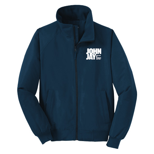 Navy Charger Jacket-John Jay College of Criminal Justice Primary Mark