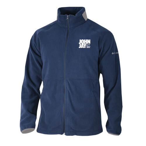 Columbia Navy Everest Ridge Fleece Full Zip Jacket-John Jay College of Criminal Justice Primary Mark