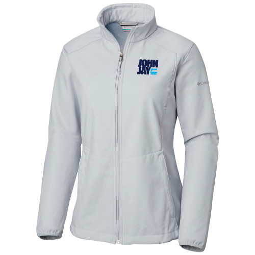 Columbia Womens Kruser Ridge White Jacket-John Jay College of Criminal Justice Primary Mark
