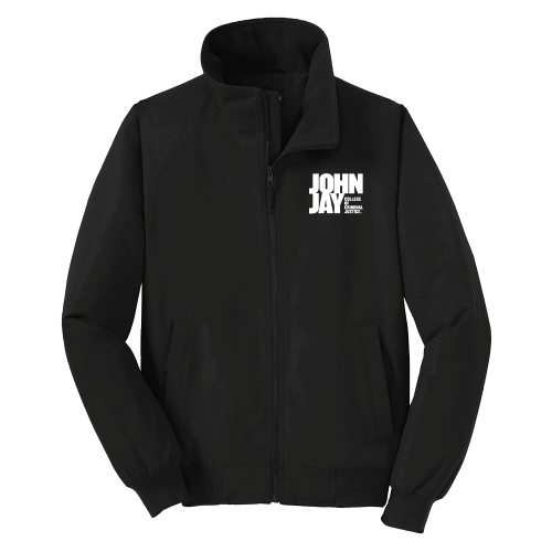 Black Charger Jacket-John Jay College of Criminal Justice Primary Mark