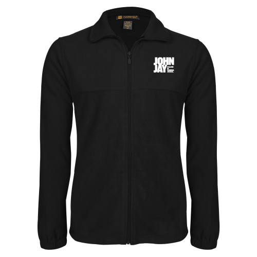 Black Fleece Full Zip Jacket-John Jay College of Criminal Justice Primary Mark