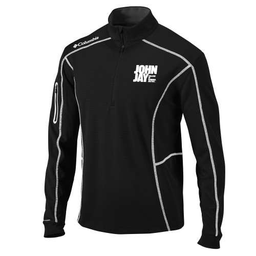 Columbia Black Omni Wick Shotgun 1/4 Zip-John Jay College of Criminal Justice Primary Mark