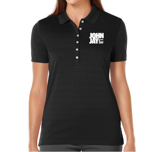 Callaway Womens Black Opti Vent Polo-John Jay College of Criminal Justice Primary Mark