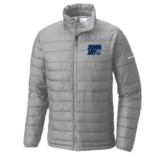 Columbia Grey Powder Lite Jacket-John Jay College of Criminal Justice Primary Mark