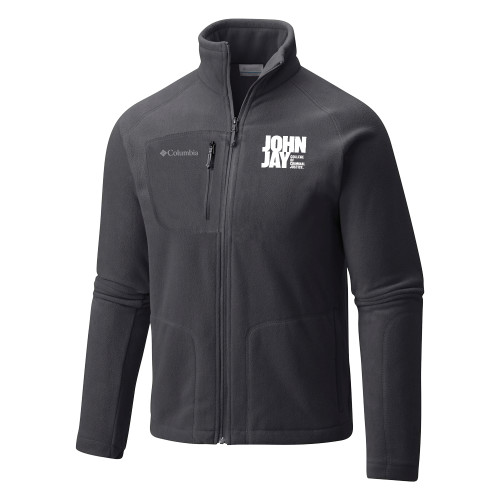Columbia Grey Everest Ridge Fleece Full Zip Jacket-John Jay College of Criminal Justice Primary Mark