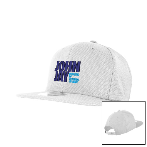 New Era White Diamond Era 9Fifty Snapback Hat-John Jay College of Criminal Justice Primary Mark