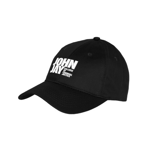 Youth Black Pro Style Hat-John Jay College of Criminal Justice Primary Mark
