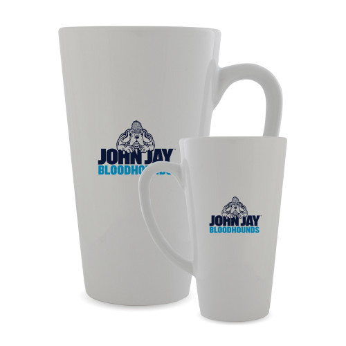 Full Color Latte Mug 17oz-John Jay College of Criminal Justice Bloodhounds with Bloodhound Mascot