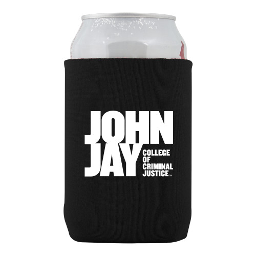 Neoprene Black Can Holder-John Jay College of Criminal Justice Primary Mark