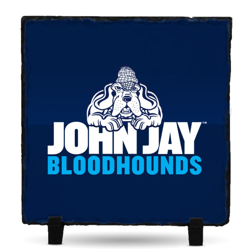 Photo Slate-John Jay College of Criminal Justice Bloodhounds with Bloodhound Mascot