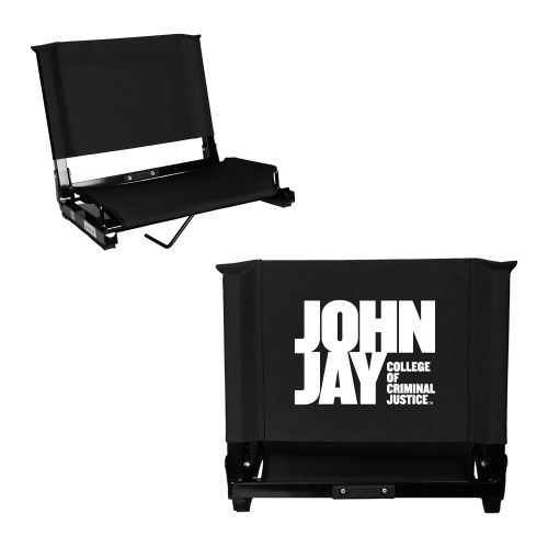 Stadium Chair Black-John Jay College of Criminal Justice Primary Mark