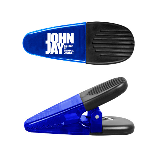 Blue Crocodile Clip/Magnet-John Jay College of Criminal Justice Primary Mark