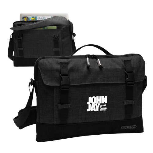 OGIO Heather Grey Apex 15 Slim Case-John Jay College of Criminal Justice Primary Mark