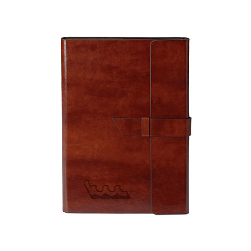 Community College Fabrizio Junior Brown Portfolio w/Loop Closure-The Wave Engraved