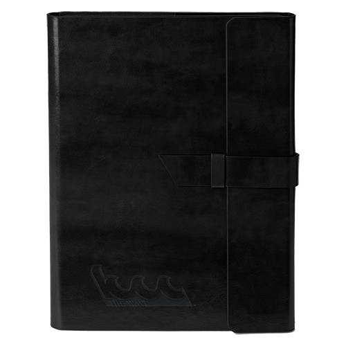 Community College Fabrizio Black Portfolio w/Loop Closure-The Wave Engraved