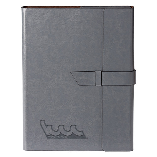 Community College Fabrizio Grey Portfolio w/Loop Closure-The Wave Engraved