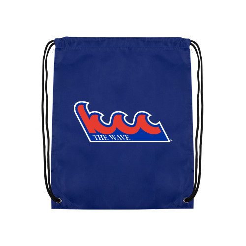 Community College Royal Drawstring Backpack-The Wave