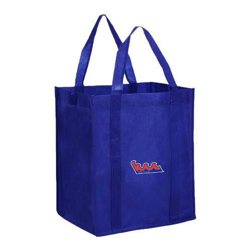 Community College Non Woven Royal Grocery Tote-The Wave