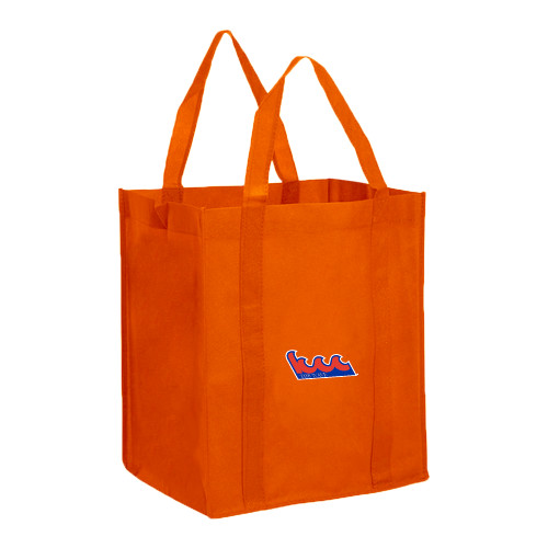 Community College Non Woven Orange Grocery Tote-The Wave