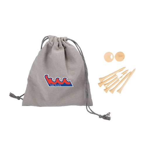 Bamboo Golf Tee Set w/ Grey Recycled Pouch-The Wave