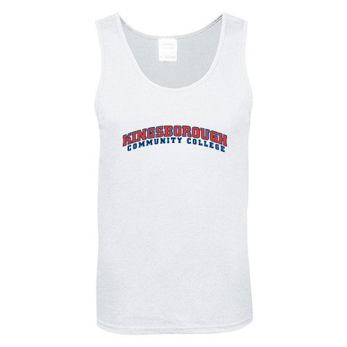 Community College White Tank Top-Arched Kingsborough