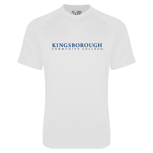 Community College Under Armour White Tech Tee-Wordmark