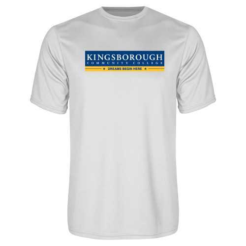 Community College White Performance Tee-Official Logo