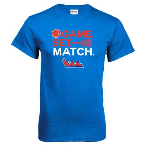 Community College Royal T Shirt-Tennis Game Set Match