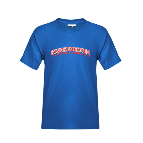 Community College Youth Royal T Shirt-Arched Kingsborough