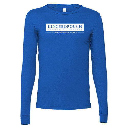 Bella + Canvas Royal Jersey Cotton Long Sleeve T Shirt-Kingsborough Primary Mark