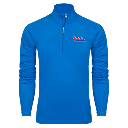 Community College Syntrel Royal Interlock 1/4 Zip-The Wave