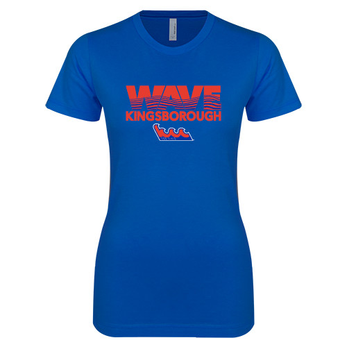 Community College Next Level Womens Royal Boyfriend Tee-Wave