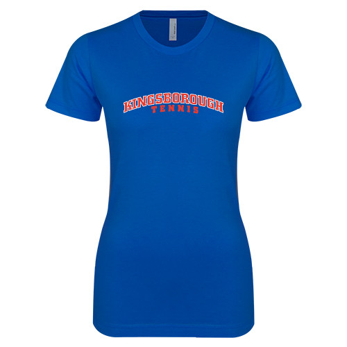 Community College Next Level Womens Royal Boyfriend Tee-Tennis