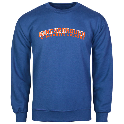 Community College Royal Fleece Crew-Arched Kingsborough
