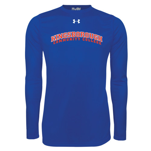 Community College Under Armour Royal Long Sleeve Tech Tee-Arched Kingsborough