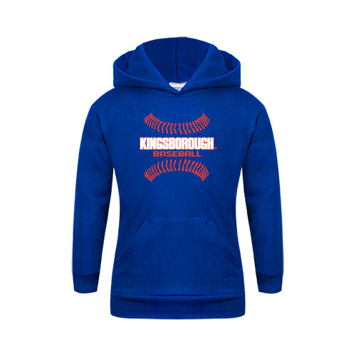 Community College Youth Royal Fleece Hoodie-Baseball Sideways Seams