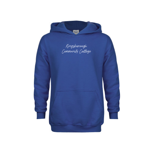 Youth Royal Fleece Hoodie-Kingsborough CC Script