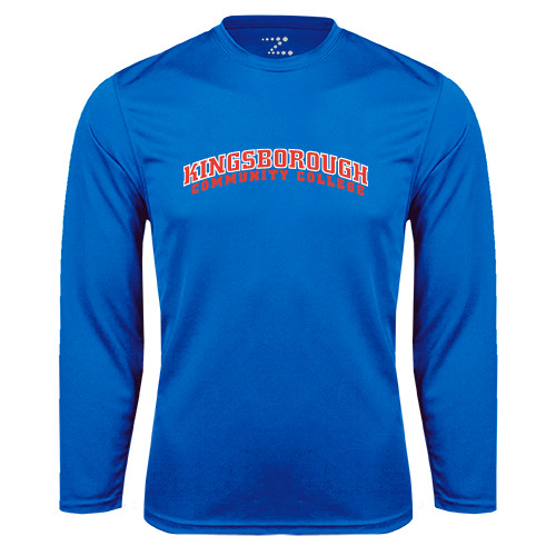 Community College Royal Performance Long Sleeve Shirt-Arched Kingsborough
