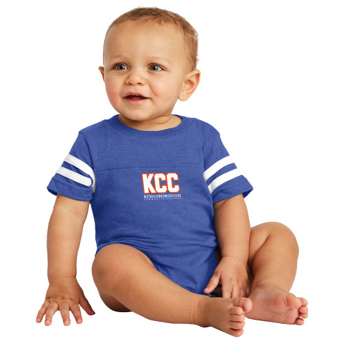 Vintage Royal Jersey Onesie-Kingsborough Primary Mark