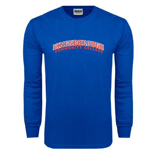 Community College Royal Long Sleeve T Shirt-Arched Kingsborough