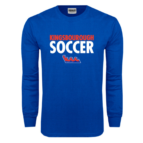 Community College Royal Long Sleeve T Shirt-Soccer Stacked
